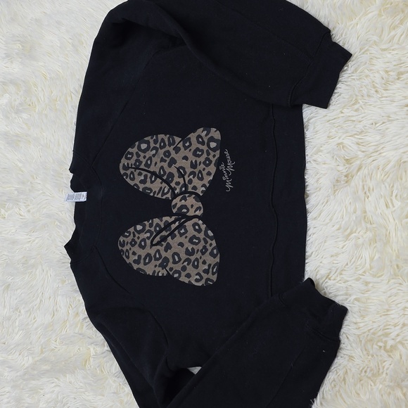 Disney Tops - Disney Black Fleece Cropped Sweatshirt